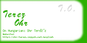 terez ohr business card